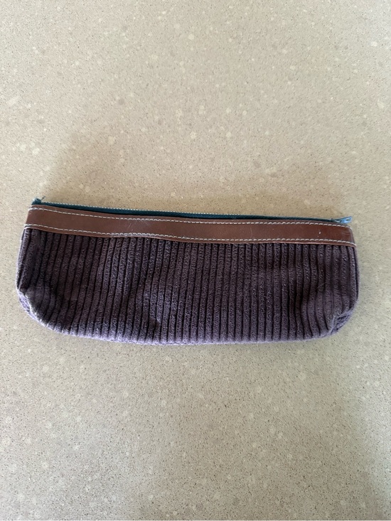 Other - Corduroy Pencil Case in Brown with Zip